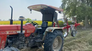 Swaraj 855 || 3 plough || youtube || jhota || part 1