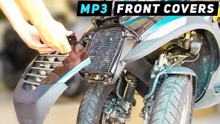 Piaggio MP3 - Front Leg Shield Cover / Headlight Removal | Mitch's Scooter Stuff