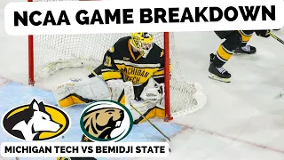 NCAA Game Breakdown -Michigan Tech vs Bemidji State [GOALIE COACH ANALYSIS]