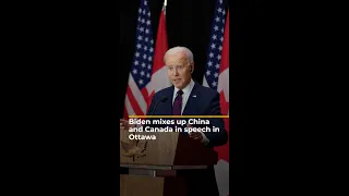 Biden mistakenly 'applauds China' in gaffe at Canadian parliament | AJ #shorts