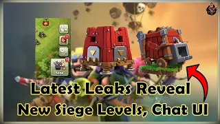 Clash of Clans Latest Leaks Reveal | New Siege Machine Levels, Chat UI, And More | @ClashWithAG52