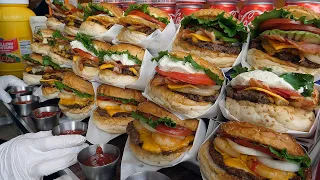 New York Style Bacon Cheeseburger - Korean Street Food