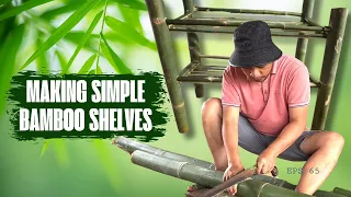 Make a bamboo shelf. Take advantage of natural materials. #Omigo #santalfarm #howtomake