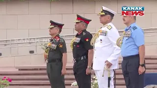 Wreath Laying Ceremony At National War Memorial Ahead Of 90th Air Force Day Celebrations, Delhi