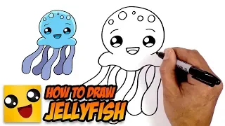 How to Draw Jellyfish- Art Lesson for Kids