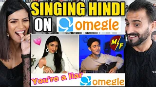 Singing bad at first but blowing them with HINDI SONG LATER !! 🤓 REACTION!!