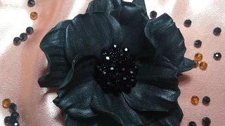 Брошь/заколка из кожи (leather flower)