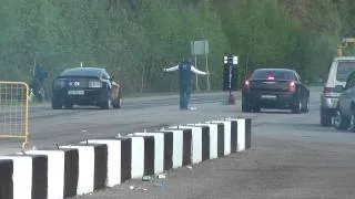 Moscow unlim 2011 may - Ford Mustang GT VS Chrysler 300 SRT8 (800hp)