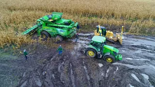 GR Lewandowscy - John Deere S700 Testy [Agro-Sieć] Ciężki zbiór kukurydzy.