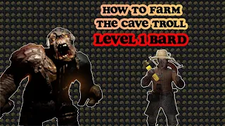 How To Kill The Cave Troll | Level 1 Bard (Farm Trolls Blood!!) | Dark and Darker