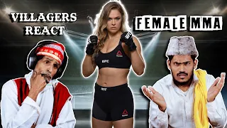 Villagers React To Female MMA Knockouts ! Tribal People React To Female MMA Knockouts