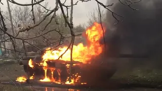 Горить палає танчик ворожий