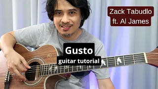 Gusto chords guitar tutorial - Zack Tabudlo ft. Al James