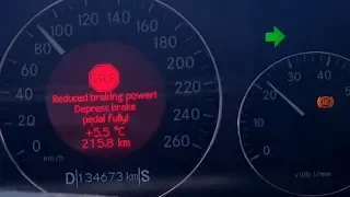 Mercedes W211 Suddenly Failed Brakes on Speed 90 km/h - Error C261E