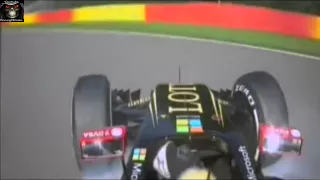 F1 2015 Belgium Grand Prix Pastor Maldonado Crash