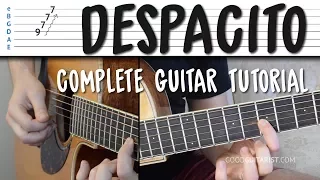 Despacito - COMPLETE Guitar Tutorial (NO CAPO / WITH CAPO / INTRO MELODY) - Easy 4-Chord Guitar Song