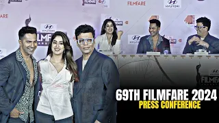 UNCUT - 69th Filmfare Awards 2024 | Press Conference | Varun Dhawan, Janhvi Kapoor, Karan Johar