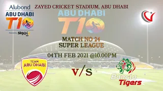 Live Cricket : ABUDHABI T10 LEAGUE  2021 -  TA VS BT -  Match  No 24 -  @Abudhabi - Cric Live