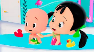 Bath Song with Cuquin (New) | Phonics Song | Cleo & Cuquin | Kids Education