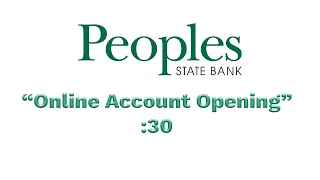 Peoples State Bank Online Account Opening Spot 30 Radio