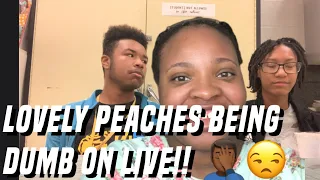 Lovely Peaches getting confused on IG Live Reaction