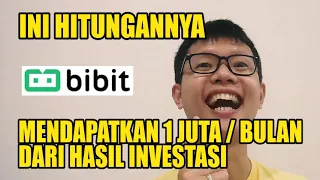 Bibit Reksadana - Ini Hitungannya - Mendapatkan 1 Juta / Bulan dari Hasil Investasi