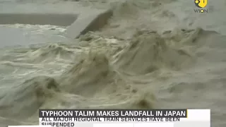 Typhoon Talim makes landfall in Japan