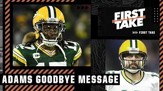 Was Davante Adams not thanking Aaron Rodgers a misstep? | First Take