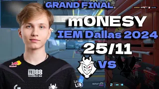 G2 m0NESY (25/11) vs Vitality (Nuke) @ IEM Dallas 2024 Grand final #cs2 #pov #demo