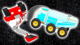 Das Mond Fahrzeug - Lerne mit den kleinen Trucks | Lehrreiche Cartoons für Kinder und Kleinkinder