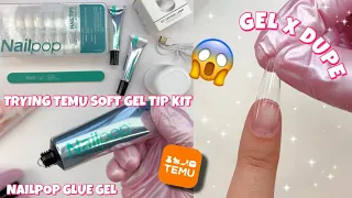 TRYING NAILPOP FULL COVER SOFT GEL TIP KIT FROM TEMU | EASY GEL EXTENSIONS | NAIL RESERVE VEGAN GEL