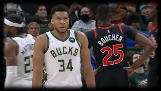 OG Anunoby SWATS Giannis Antetokounmpo | RAPTORS vs BUCKS | Jan 15, 2022 | 21-22 NBA Season