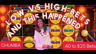 LOW BETS VS HIGH BETS⬇️⬆️WHICH ONES PAID OFF? #chumbacasino #onlinegambling #chumba #slots