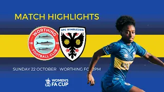 MATCH HIGHLIGHTS: Worthing FC 2 - 3 AFC Wimbledon