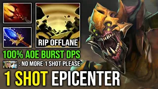 1 SHOT EPICENTER AoE Random Stun Level 5 Dagon Burst DPS 100% Annoying Offlane Sand King Dota 2