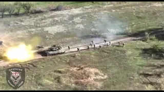 Gürcü döyüşçülərin tank və piyadalarla “Vaqner”lər üzərinə hücumu-darmadağın olaraq qaçdılar