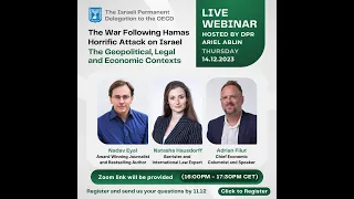 Webinar on the Geopolitical, Legal and Economic contexts of the War Following the Hamas 7.10 Attacks