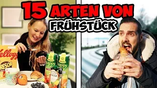 15 ARTEN von FRÜHSTÜCK Genießerin, Verschlafen, Verwöhnt, Croissant-Liebhaber, Reste-Esser,...