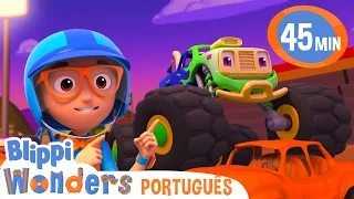 MONSTER TRUCKS | Blippi Brasil | Desenhos Animados Educativos