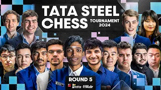 Tata Steel Chess 2024 Round 5 | Gukesh beats Nepo!