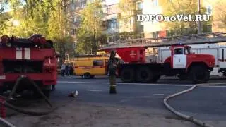 Пожар после взрыва на Воскресенской. Архангельск.