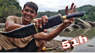 51h Sống 1 Mình Trên Sông | Làm Chổ Ở Và Kiếm Thức Ăn | Sang Vlog ( phần 1)