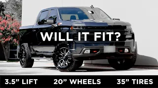 WILL IT FIT? 3.5" Lift 20" Wheels 35" Tires on a 2021 Chevrolet Silverado