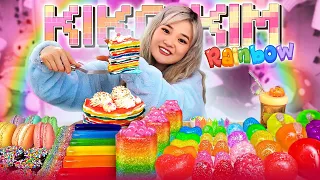 ASMR MUKBANG RAINBOW DESSERTS | POPPING BOBA, JELLY, GUMMY, CAKE