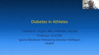 Diabetes in Athletes | National Fellow Online Lecture Series