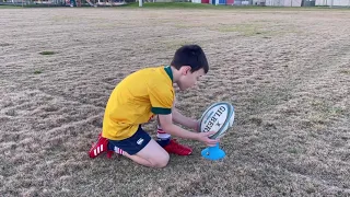 Rugby Goal kicking challenge (10 year old) vs my Dad