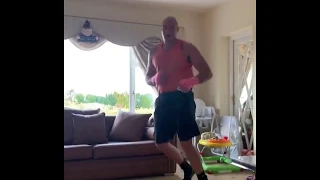 Tyson Fury Taunting Deontay Wilder While Shadowboxing In His Living Room