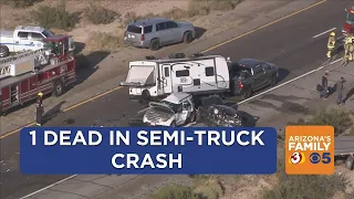 One person dead after semi-truck crash on I-10 near Tonopah