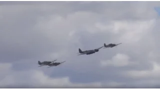 Hurricane's and a Blenheim - Duxford Battle of Britain 75 Airshow 2015