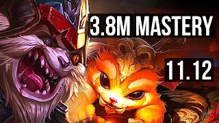 KLED vs GNAR (TOP) | 3.8M mastery, 3200+ games, 3/2/13 | KR Grandmaster | v11.12